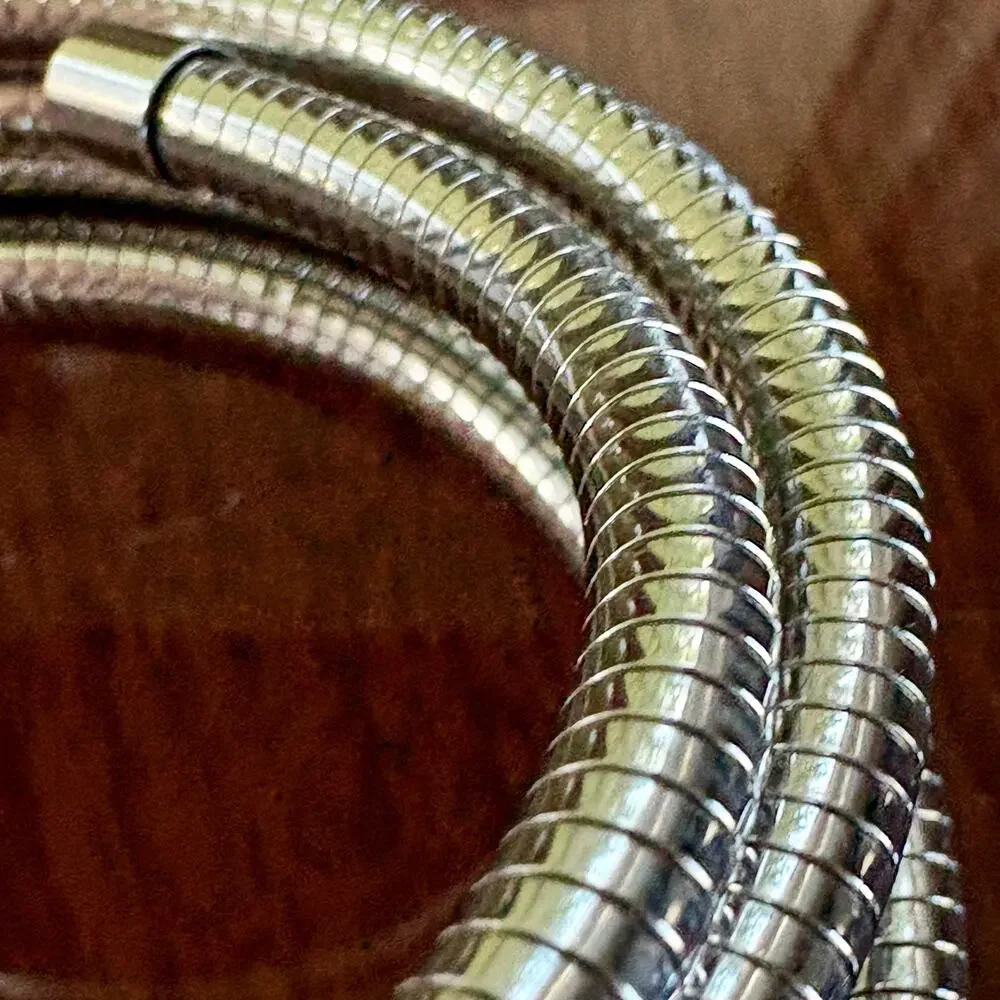 Silver Tone Multi Loop Coil Wrap Bracelet Stretch Style Jewelry